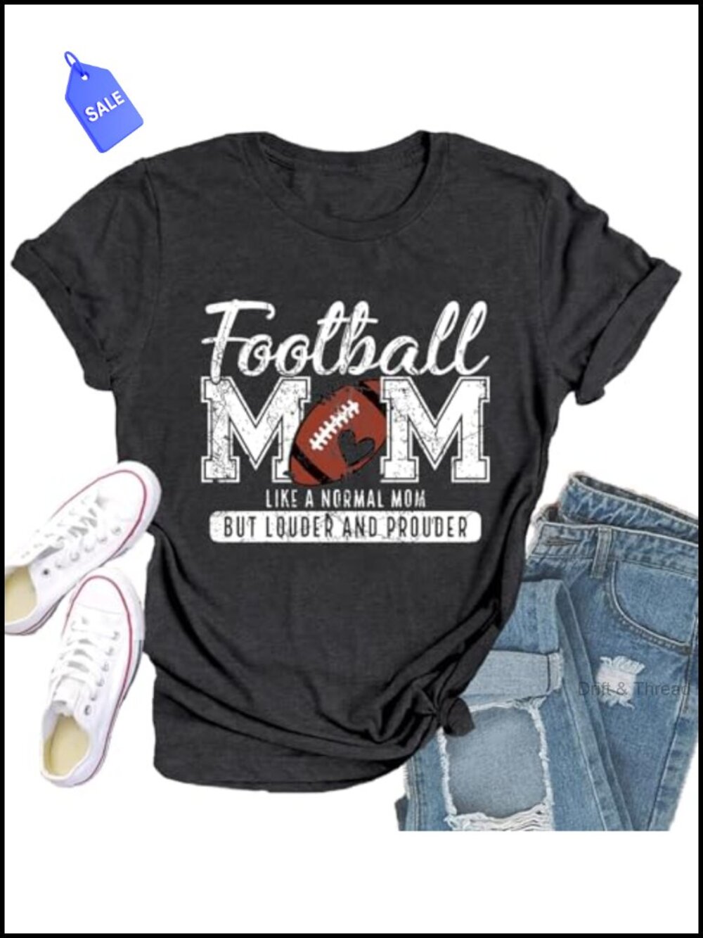 Baseball Mom T-Shirt Crew Neck Relaxed Fit Short Sleeve Game Day Tee
